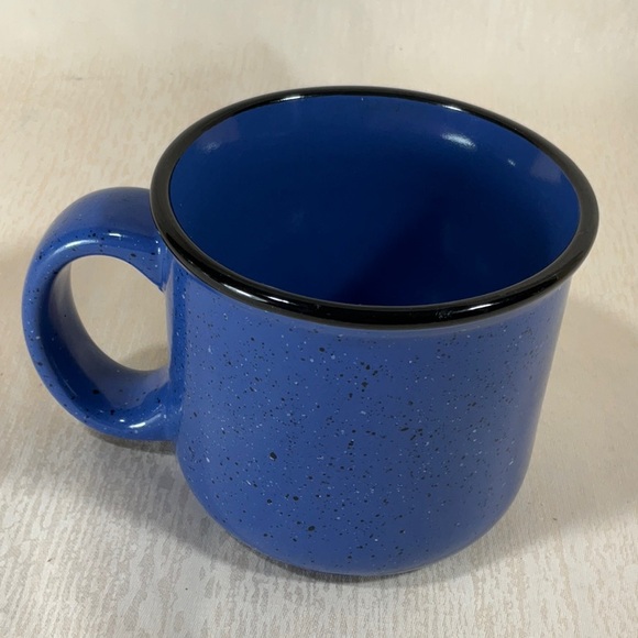 Vintage Other - Blue and Black Speckled Heavy Stoneware Mug